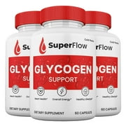 3 عبوات من كبسولات دعم الجليكوجين Super Flow، حبوب Super Flow Blood Support، مكمل طبيعي بالكامل عالي الفعالية SuperFlow، إمداد لمدة 30 يومًا لكل زجاجة