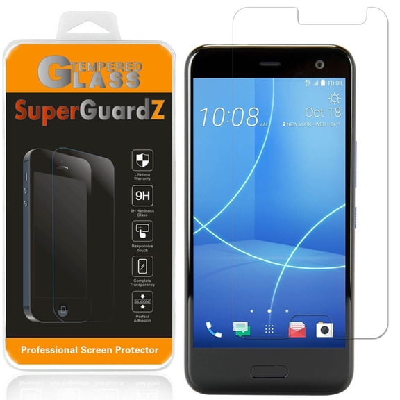 [3-Pack] SuperGuardZ For HTC " U11 Life ", Tempered Glass Screen Protector, Ultra Thin, Anti-Scratch, Anti-Bubble, Anti-Fingerprint