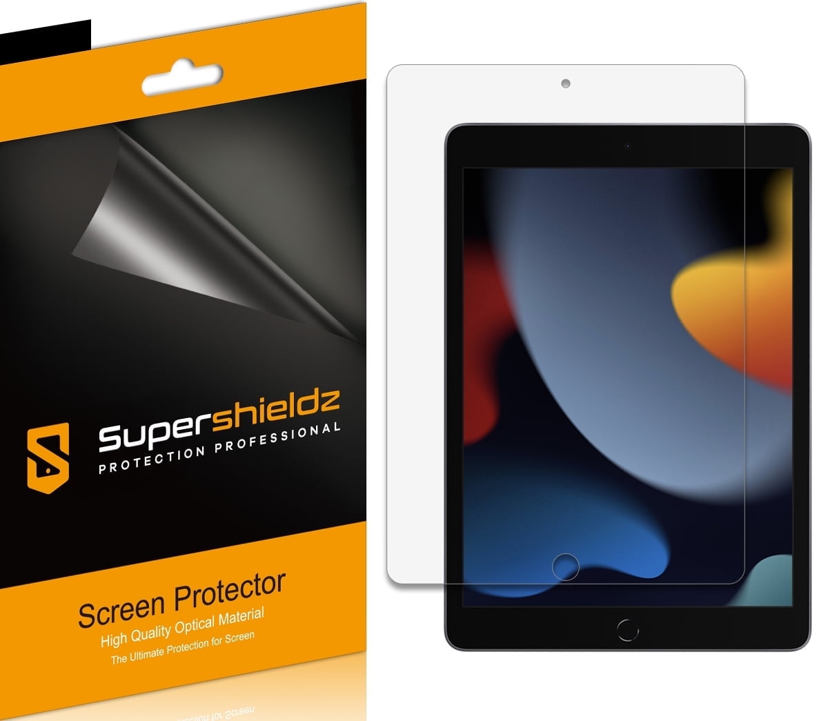 (3 Pack) Supershieldz Designed for iPad 10.2 inch (2021/ 2020/ 2019, 9th/ 8th/ 7th Generation) Screen Protector, Anti-Bubble High Definition (HD) Clear Shield