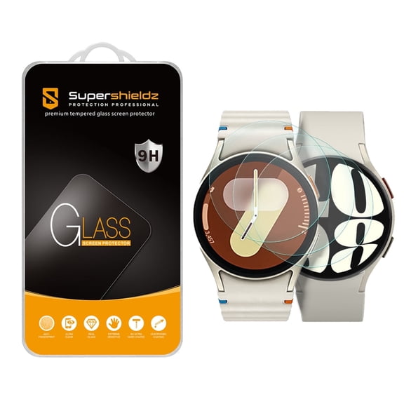 Supershieldz Designed for Samsung Galaxy Watch 7/ 6/ 5/ 4 (40mm) / Galaxy Watch FE (40mm) Tempered Glass Screen Protector, Anti Scratch, Bubble Free (3 Pack)