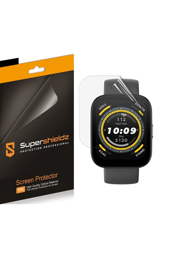 (3 Pack) Supershieldz Designed for Amazfit (Bip 5) Screen Protector, High Definition Clear Shield (TPU)