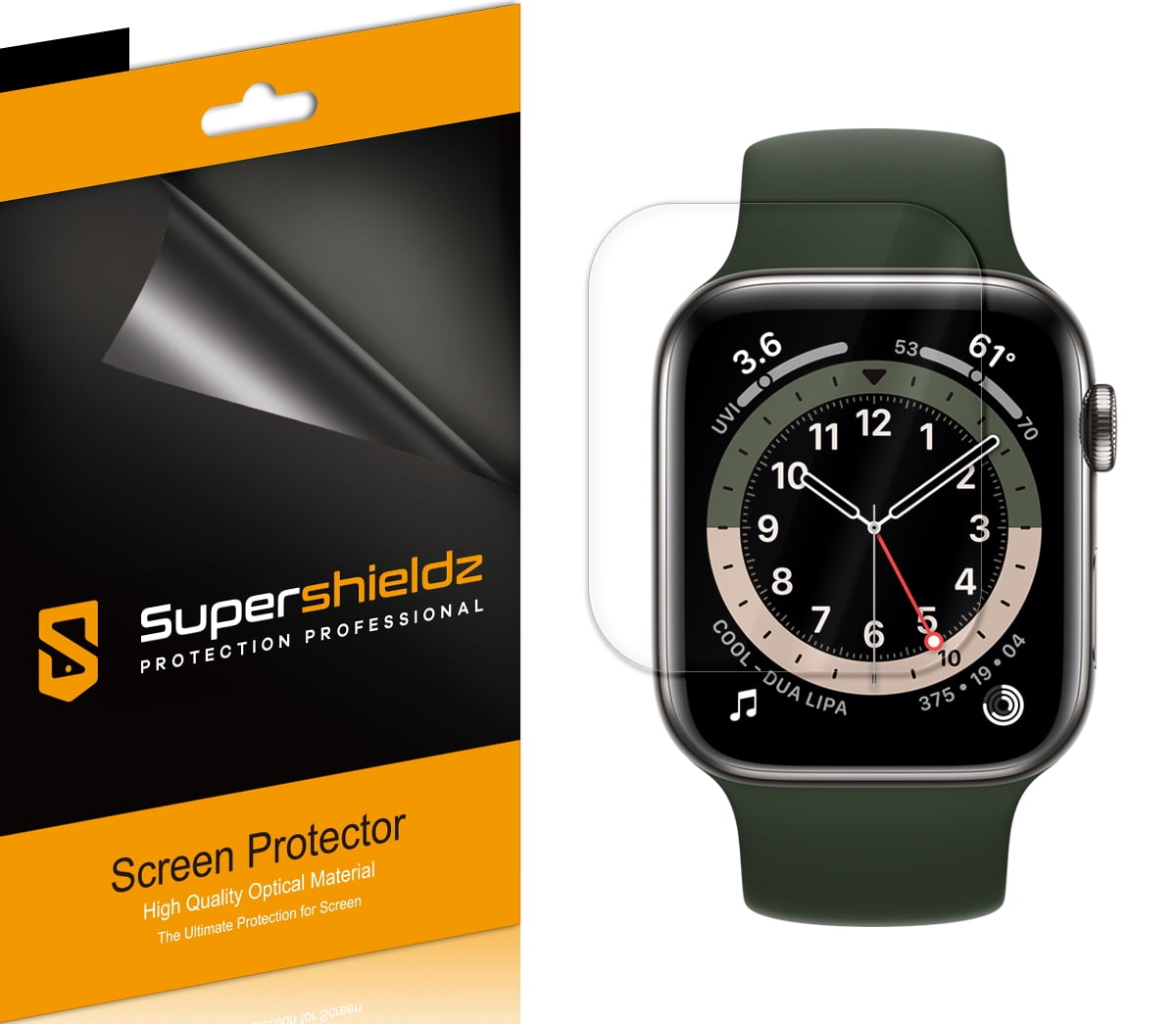 (3 Pack) Supershieldz Designed for Apple Watch Series 6/ 5/ 4/ SE (40mm) Screen Protector, (Full Coverage) High Definition Clear Shield (TPU)