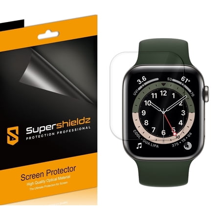 (3 Pack) Supershieldz Designed for Apple Watch SE 3/ 2/ 1 and Series 6/5/ 4 (44mm) Screen Protector, (Full Coverage) High Definition Clear Shield (TPU)