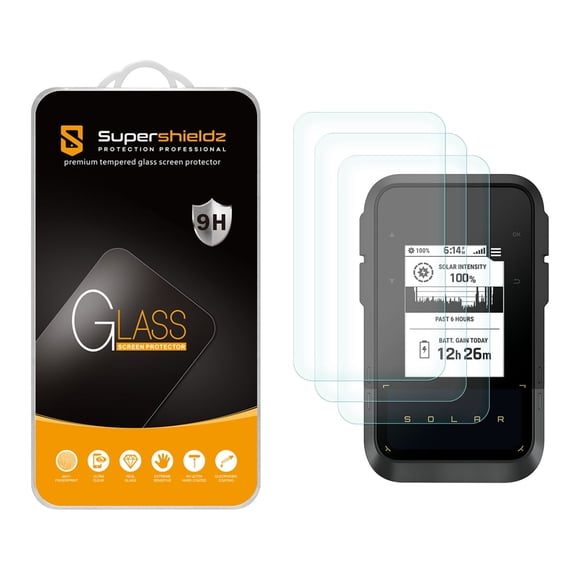 (3 Pack) Supershieldz Designed for Garmin eTrex Solar Tempered Glass Screen Protector, Anti Scratch, Bubble Free