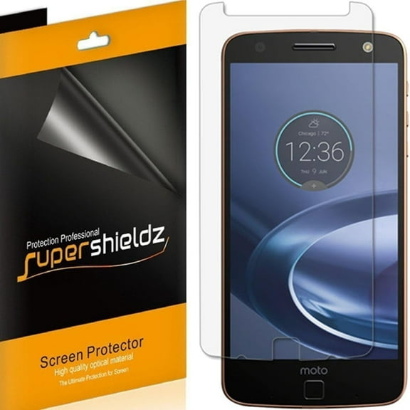 (3 Pack) Supershieldz Designed for Motorola Moto Z Force Droid Screen Protector, High Definition Clear Shield (PET)