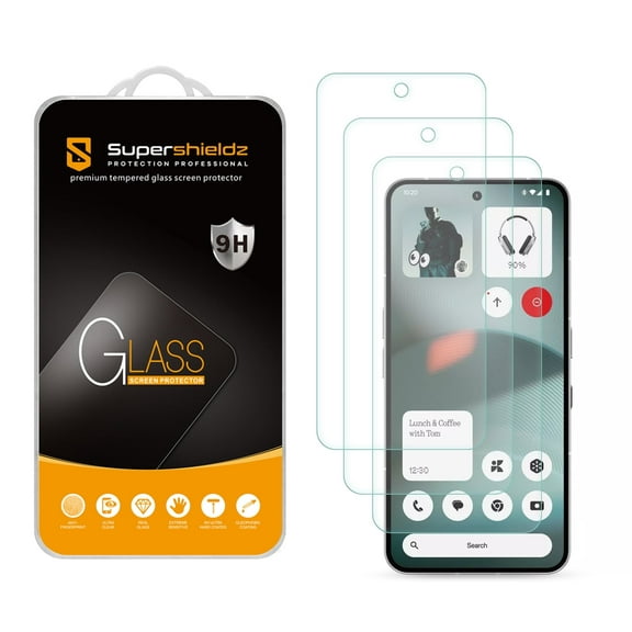 (3 Pack) Supershieldz Designed for Nothing (Phone 3) Tempered Glass Screen Protector, Anti Scratch, Bubble Free