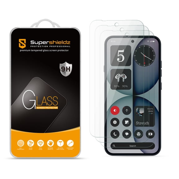 (3 Pack) Supershieldz Designed for Nothing Phone 4a Tempered Glass Screen Protector, Anti Scratch, Bubble Free