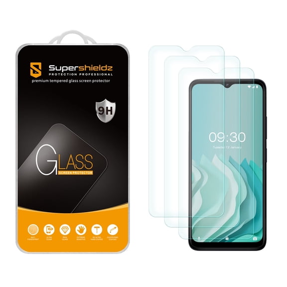 (3 Pack) Supershieldz Designed for Nuu X7 Plus Tempered Glass Screen Protector, Anti Scratch, Bubble Free