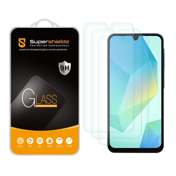 (3 Pack) Supershieldz Designed for Samsung Galaxy A16 5G Tempered Glass Screen Protector, Anti Scratch, Bubble Free