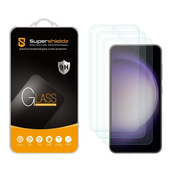 (3 Pack) Supershieldz Designed for Samsung Galaxy S23 FE Tempered Glass Screen Protector, Anti Scratch, Bubble Free