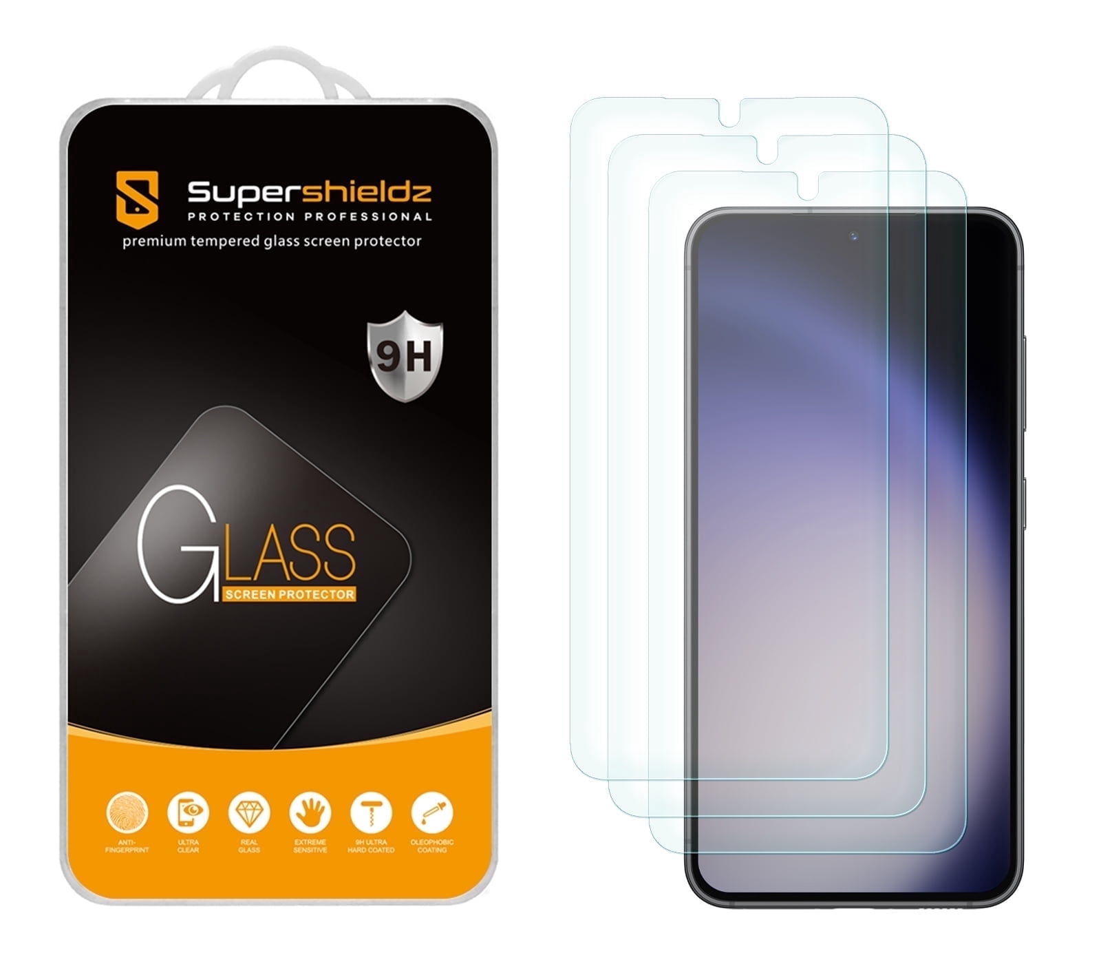 (3 Pack) Supershieldz Designed for Samsung Galaxy S24/ Galaxy S25 Tempered Glass Screen Protector, Anti Scratch, Bubble Free