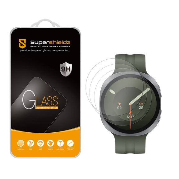 Supershieldz Designed for Samsung Galaxy Watch 9/ 8 (44mm) Tempered Glass Screen Protector, Anti Scratch, Bubble Free (3 Pack)