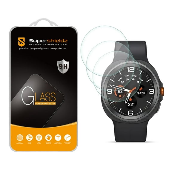 (3 Pack) Supershieldz Designed for Samsung Galaxy Watch 8 Classic (46mm) Tempered Glass Screen Protector, Anti Scratch, Bubble Free
