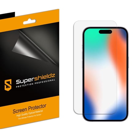 Supershieldz Designed for iPhone 15 Pro (6.1 inch) Screen Protector, High Definition Clear Shield (PET) (3 Pack)
