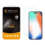(3 Pack) Supershieldz Designed for iPhone 15 Pro (6.1 inch) Tempered Glass Screen Protector, Anti Scratch, Bubble Free