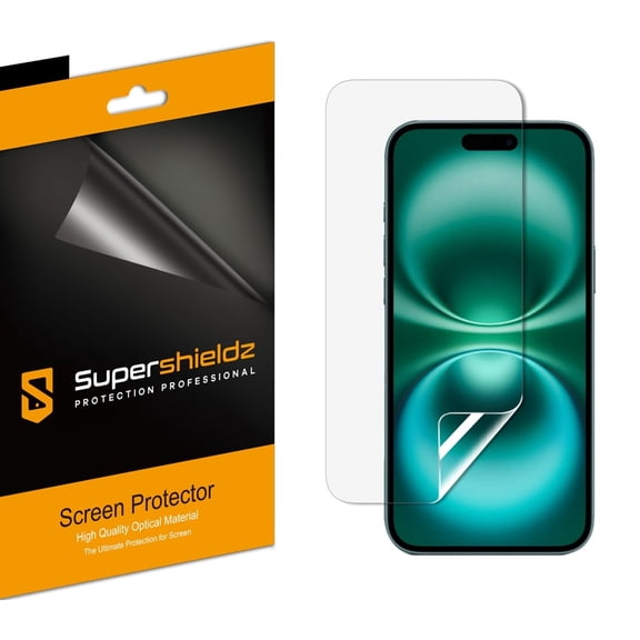 (3 Pack) Supershieldz Designed for iPhone 16/ iPhone 15 (6.1 inch) Screen Protector, High Definition Clear Shield (PET)