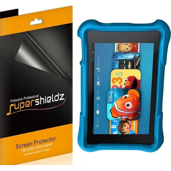Supershieldz Designed for Amazon Fire Kids Edition (7" Display - 2015 Released) Screen Protector, High Definition Clear Shield (PET) (3 Pack)