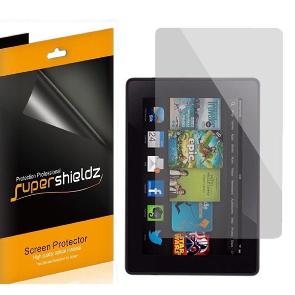 [3-Pack] Supershieldz for Amazon Kindle Fire HD 7" 7 inch Tablet (2013 Release) Screen Protector, Anti-Bubble High Definition (HD) Clear Shield