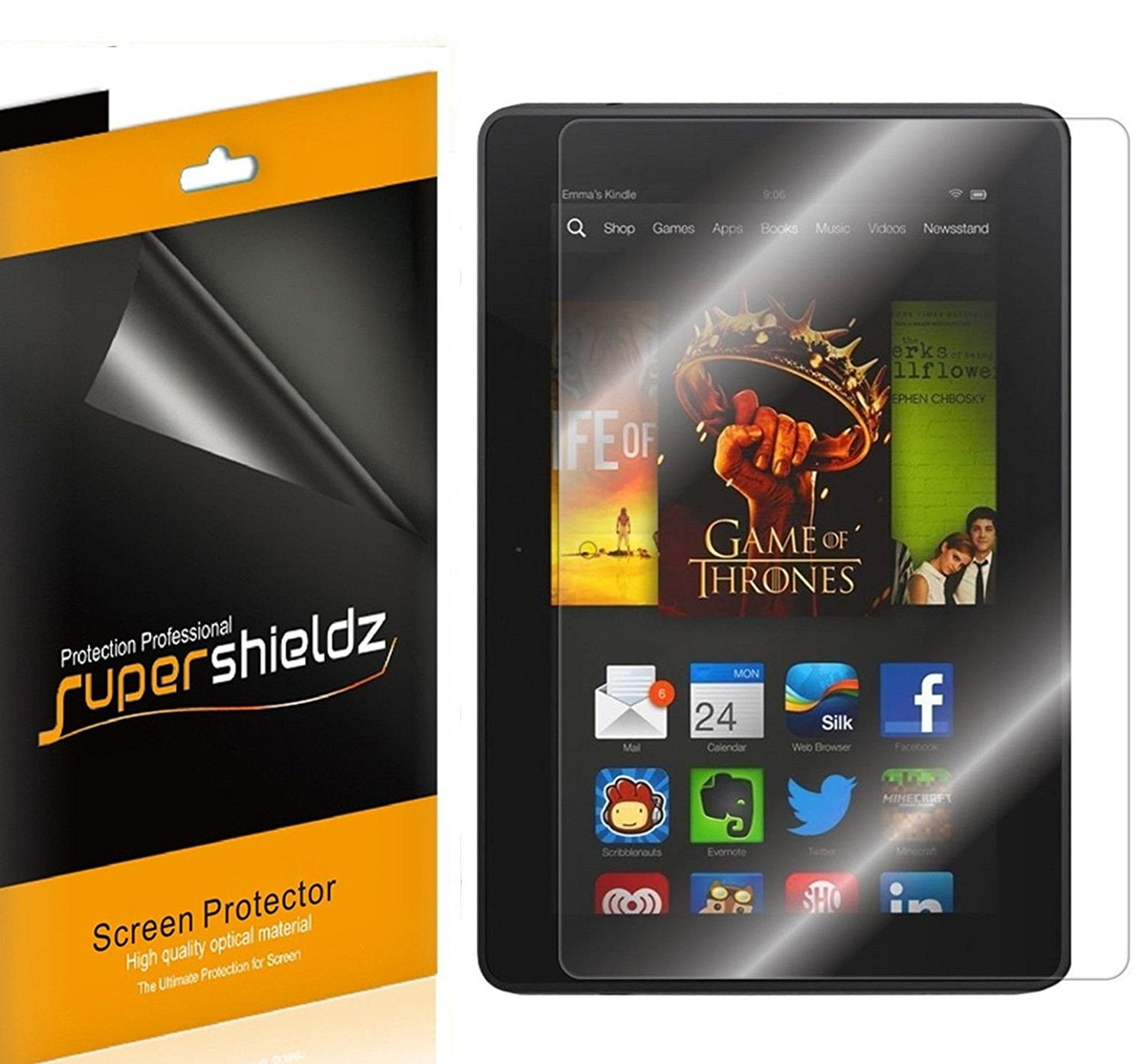 Kindle Fire HDX 7 Screen Protector + Full Body Skin Protector