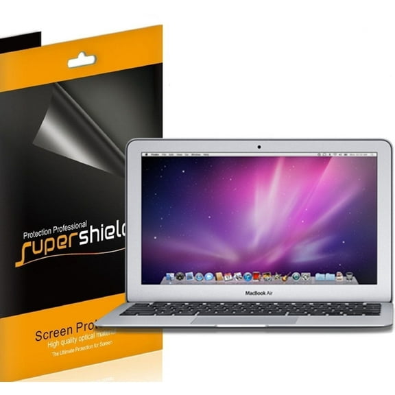 [3-Pack] Supershieldz for Apple MacBook Air 11 inch Screen Protector, Anti-Bubble High Definition (HD) Clear Shield