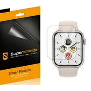 [3-Pack] Supershieldz for Apple Watch Series 9 / 8 / 7 (45mm) Screen Protector, [Full Screen Coverage] Anti-Bubble High Definition (HD) Clear Shield