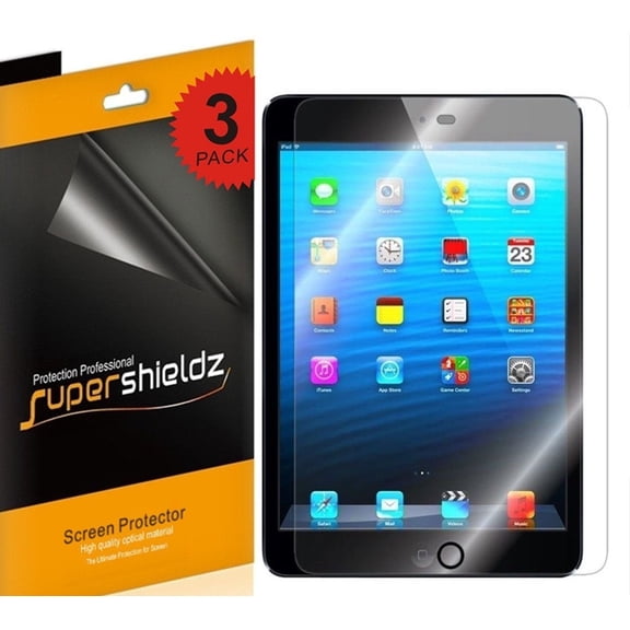 Supershieldz Designed for Apple iPad Mini 3 / iPad Mini 2 / iPad Mini Screen Protector, High Definition Clear Shield (PET) (3 Pack)