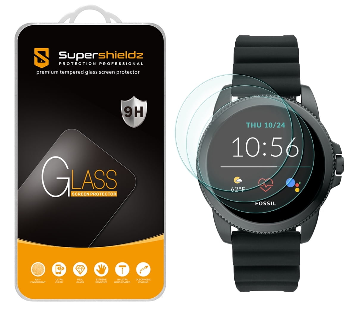 [3-Pack] Supershieldz for Fossil Men's Gen 5E 44mm Smartwatch Tempered ...