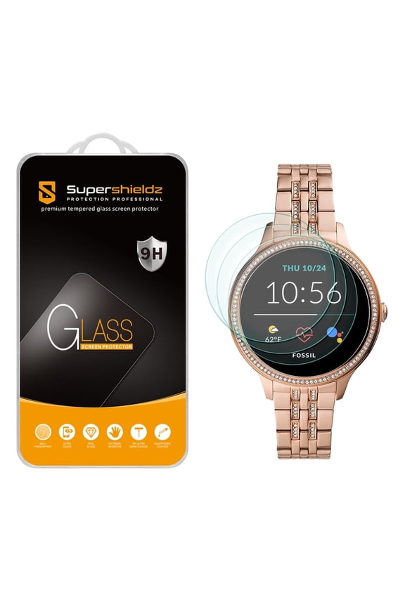 [3-Pack] Supershieldz for Fossil Women's Gen 5E 42mm Smartwatch Tempered Glass Screen Protector, Anti-Scratch, Anti-Fingerprint, Bubble Free