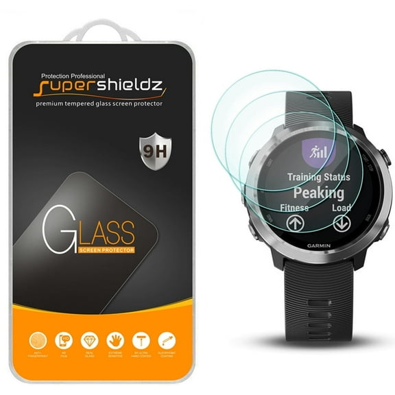 [3-Pack] Supershieldz for Garmin Forerunner 645 Music / Forerunner 645 Tempered Glass Screen Protector, Anti-Scratch, Anti-Fingerprint, Bubble Free