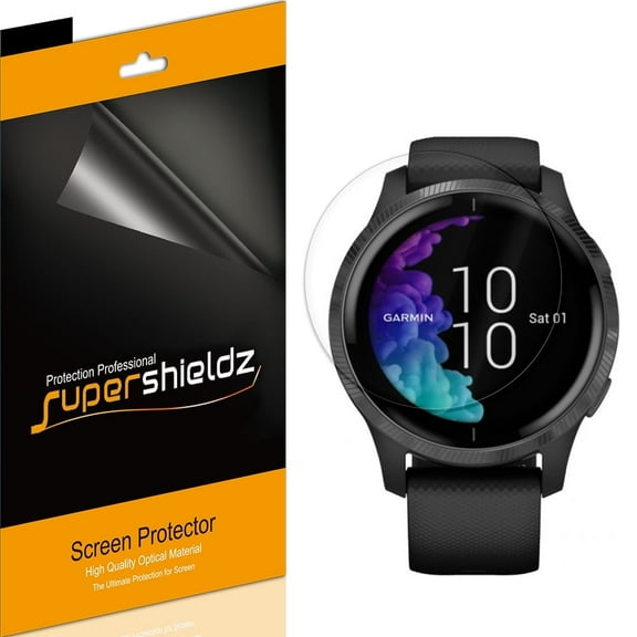 [3-Pack] Supershieldz for Garmin Venu Screen Protector, Anti-Bubble High Definition (HD) Clear Shield