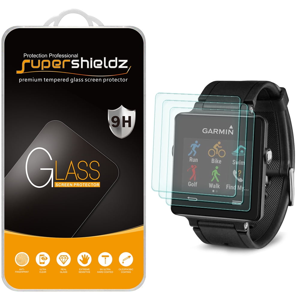3 Pack Supershieldz for Garmin Vivoactive Tempered Glass Screen Protector Anti Scratch Anti Fingerprint Bubble Free Walmart