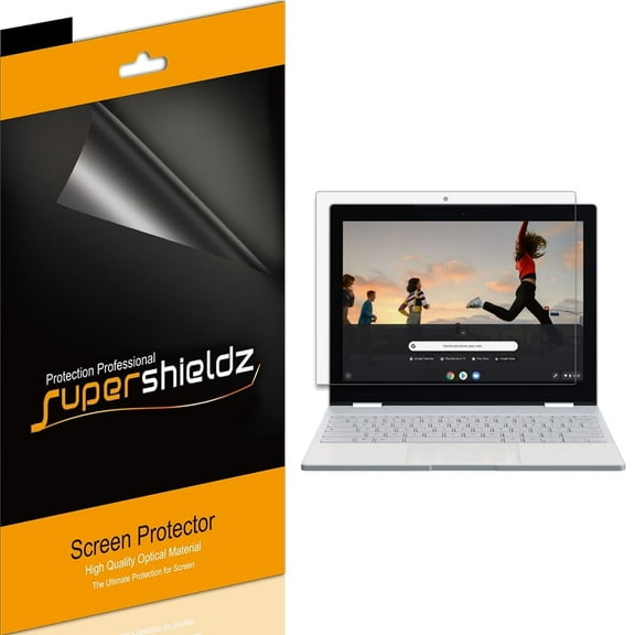[3-Pack] Supershieldz for Google Pixelbook Screen Protector, Anti-Bubble High Definition (HD) Clear Shield