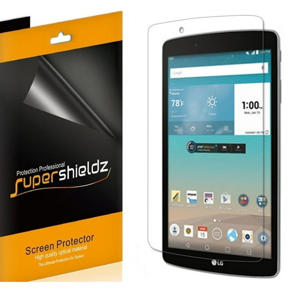[3-Pack] Supershieldz Designed for LG G Pad F 8.0 (2nd Gen) Screen Protector, Anti-Bubble High Definition (HD) Clear Shield