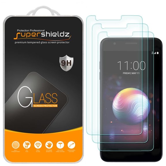 [3-Pack] Supershieldz for LG Premier Pro LTE Tempered Glass Screen Protector, Anti-Scratch, Anti-Fingerprint, Bubble Free