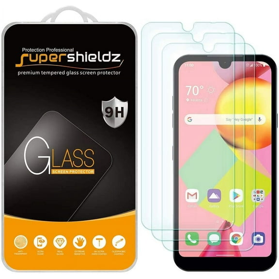 [3-Pack] Supershieldz for LG Risio 4 Tempered Glass Screen Protector, Anti-Scratch, Anti-Fingerprint, Bubble Free