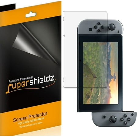 [3-Pack] Supershieldz for Nintendo Switch Screen Protector, Anti-Bubble High Definition (HD) Clear Shield