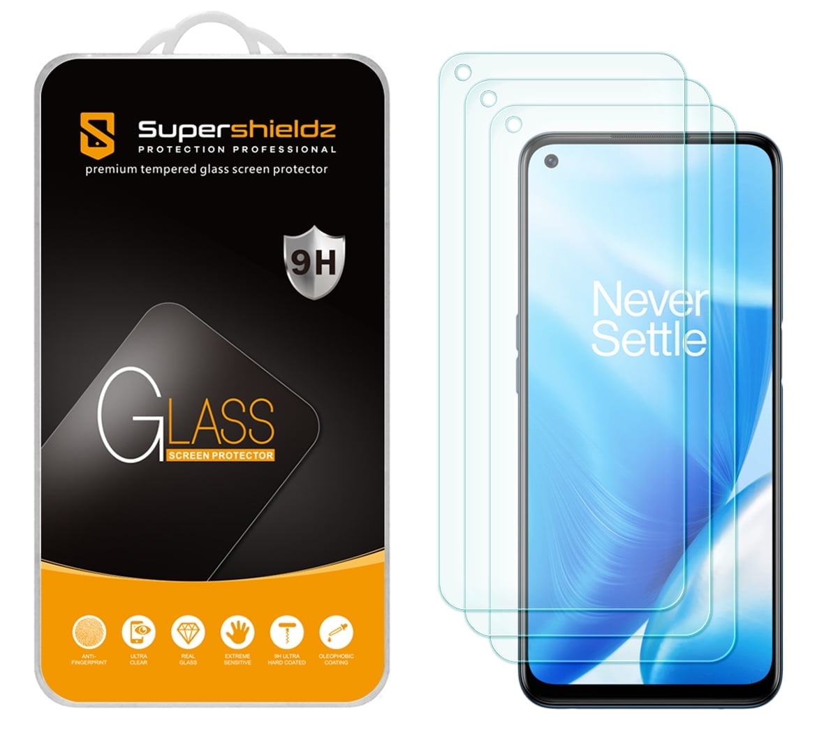 Mr.Shield Pellicola In Vetro Temperato Per OnePlus Nord CE 2 Lite 5G [3 Pezzi] | 9H Durezza, Anti-impronta, Senza Bolle - 3