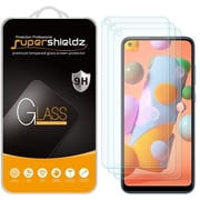 Supershieldz Designed for Samsung Galaxy A11 Tempered Glass Screen Protector, Anti Scratch, Bubble Free (3 Pack)