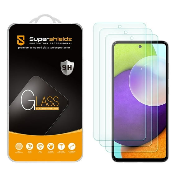[3-Pack] Supershieldz for Samsung Galaxy A52/ A52 5G / A52s Tempered Glass Screen Protector, Anti-Scratch, Anti-Fingerprint, Bubble Free
