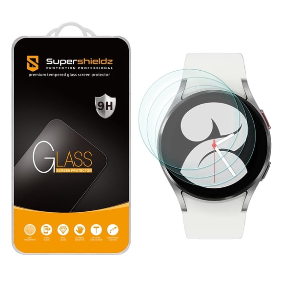 Supershieldz Designed for Samsung Galaxy Watch 4 (40mm) Tempered Glass Screen Protector, Anti Scratch, Bubble Free (3 Pack)