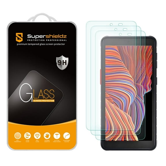 [3-Pack] Supershieldz for Samsung Galaxy Xcover 5 Tempered Glass Screen Protector, Anti-Scratch, Anti-Fingerprint, Bubble Free