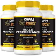 3 Pack Supra Boost   Health Support with Natural Ingredients for Steady Energy, Stamina & Drive | Daily Formula in Easy-to-Take Capsules, 30 Day Supply 180 Capsules