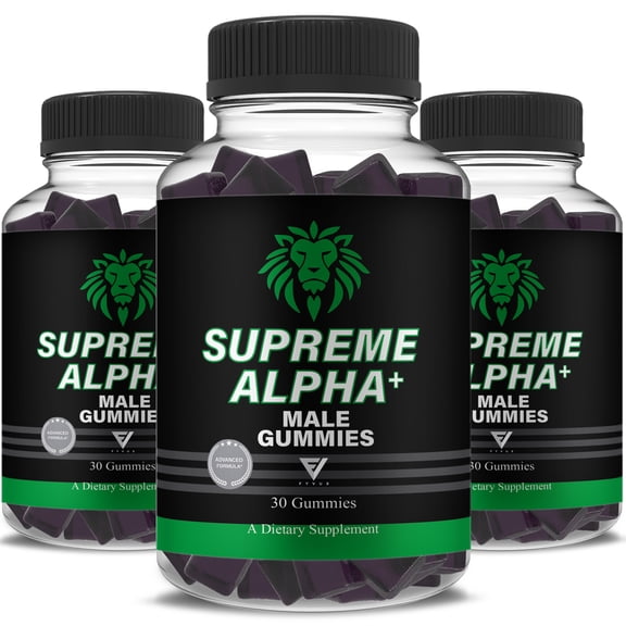 (3 Pack) SupremeAlpha Male Gummies, Men Support Supplement (90 Gummies)