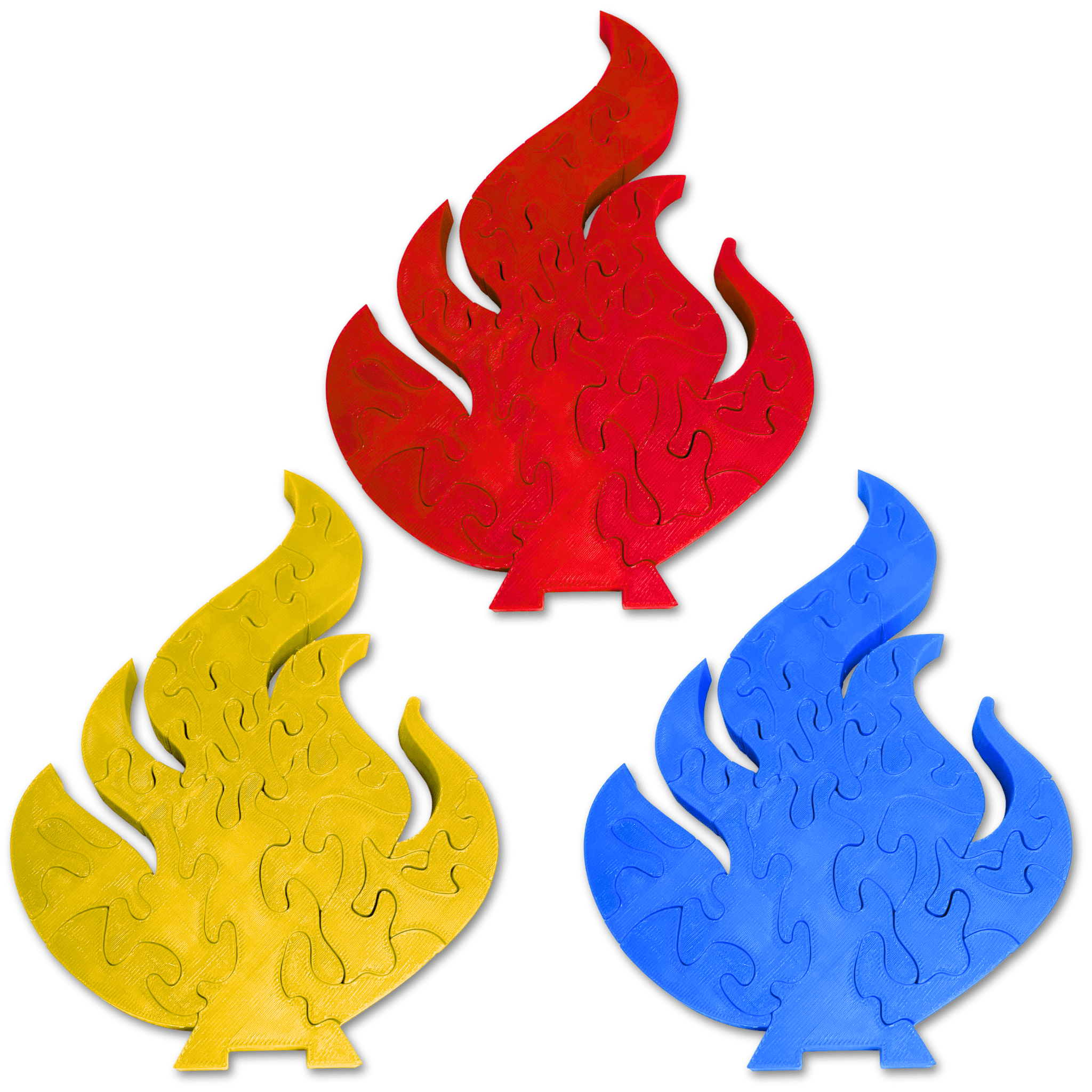 3 Pack Survivor-Inspired Flame Puzzle by SandsGameCo – Unique Red Flame Design for Fans and Puzzle Enthusiasts – Perfect Gift for Survivor Fans