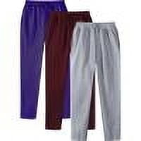 ZQUUVOU 3 Pack Sweatpants For Men's Solid Color Casual Sports Drawstring Straight Leg Pants Purple