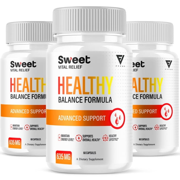 (3 Pack) Sweet Vital Relief Glycogen Support Supplement Formula (180 Capsules)