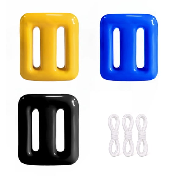 3 Pack Swimming Pool Float Weights with Cords for Pool Float Use, Floating Tray Use, Color Mix, Approx. 2.56 X 3.15 Inch Pieces, and Water Use