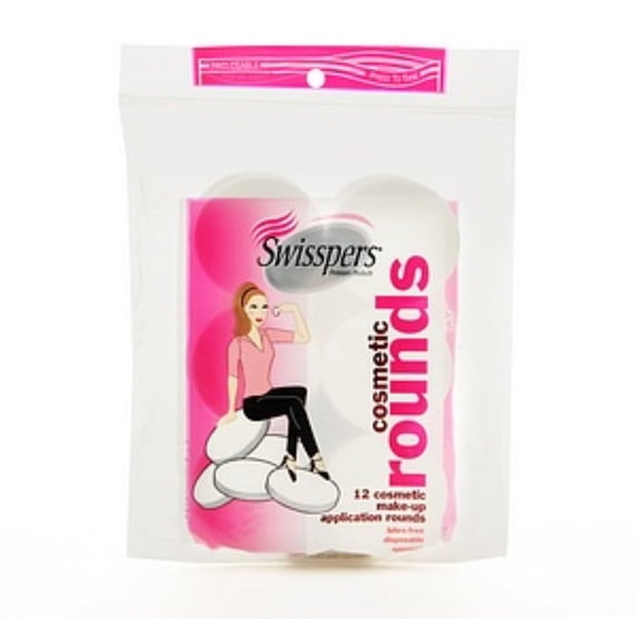 Swisspers Cosmetic Make-Up Rounds 12 ea (Pack of 3)