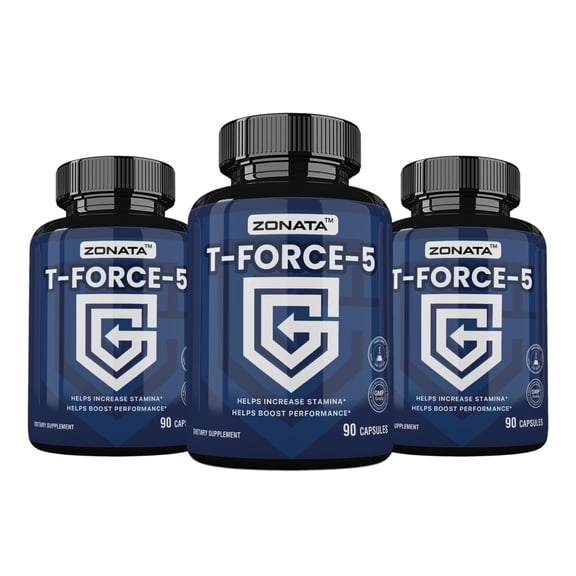 (3 Pack) T-Force-5 Advanced Formula for Strength & Stamina Support*, T-Force-5 TestoBooster Dietary Supplement - 270 Count