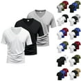 3-Pack T-Shirt for Men V-Neck T-Shirt, Soft Cotton Blend, Slim Fit ...